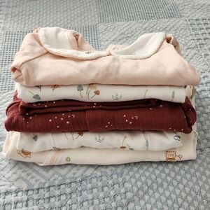 Charming Cream Floral Kids Footie